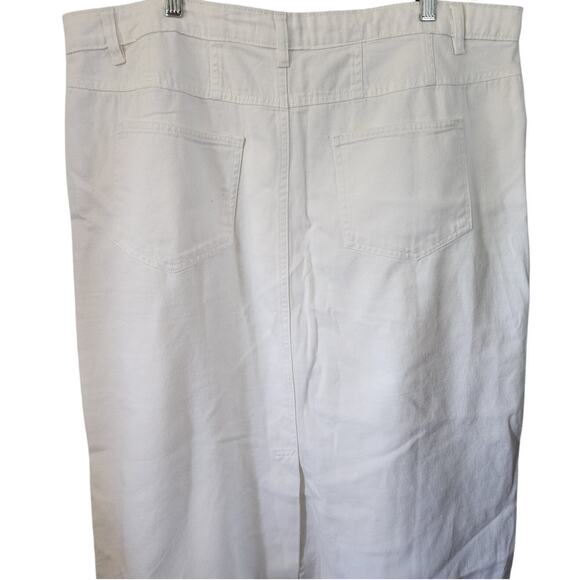 Jessica Howard White Denim Jean Midi Skirt Plus Size 20W - Picture 3 of 7